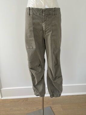 Nili Lotan Olive Green Cargo Jogger Pants